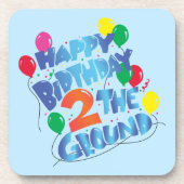 Alles Gute zum Geburtstag Getränkeuntersetzer (Vorderseite)