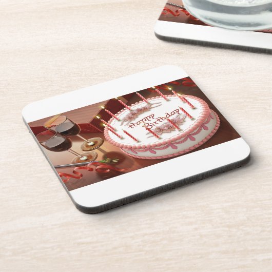 Alles Gute zum Geburtstag! Getränkeuntersetzer (Linke Seite)