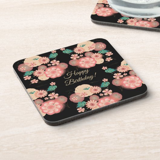 Alles Gute zum Geburtstag - Getränkeuntersetzer (Linke Seite)