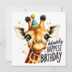Alles Gute zum Geburtstag Giraffe Karte