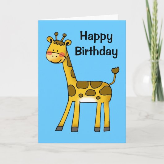 alles Gute zum Geburtstag (Giraffe) Karte (Vorderseite)