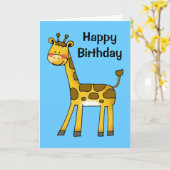 alles Gute zum Geburtstag (Giraffe) Karte (Gelbe Blume)