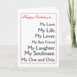Alles Gute zum Geburtstag girlfriend.boyfriend, Karte