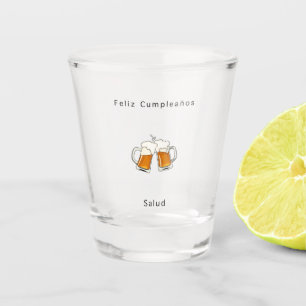 Alles Gute zum Geburtstag Glas, spanisches Geburts Schnapsglas
