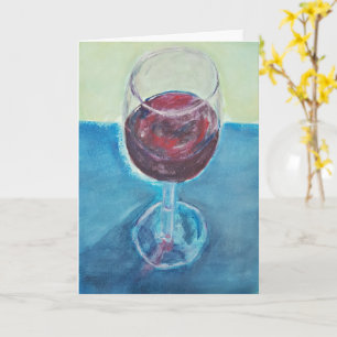 Alles Gute zum Geburtstag Glas Wein, Elegante Feie Karte