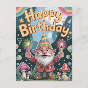 Alles Gute zum Geburtstag Gnom Gruß Feiertagspostkarte