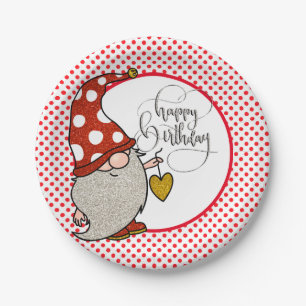 Alles Gute zum Geburtstag Gnom Pappteller