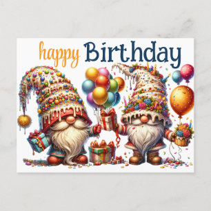 Alles Gute zum Geburtstag Gnome Postkarte