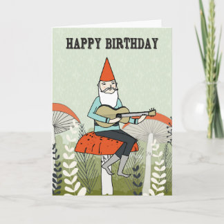 Alles Gute zum Geburtstag - Gnome spielt Karte