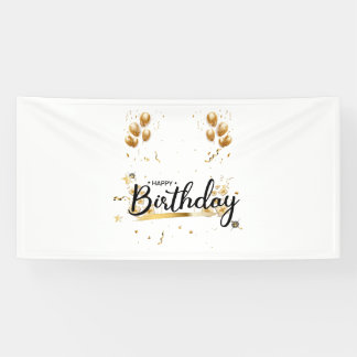 Alles Gute zum Geburtstag Gold 4x8 Vinyl Banner