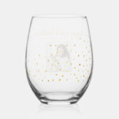 Alles Gute zum Geburtstag Gold Glitzer Foto jedes  Weinglas Ohne Stiel (Rückseite)