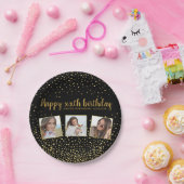 Alles Gute zum Geburtstag Gold Glitzer Fotos jedes Pappteller (Party)