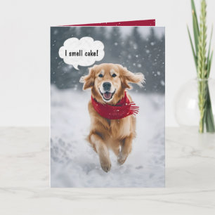 Alles Gute zum Geburtstag Golden Retriever im Schn Karte