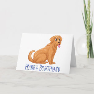 Alles Gute zum Geburtstag Golden Retriever Welpe C Karte