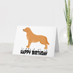 Alles Gute zum Geburtstag Golden Retriever Welpe C Karte