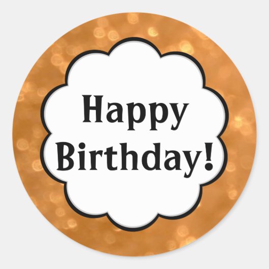 Alles Gute zum Geburtstag - Golden Round Sticker (Vorderseite)