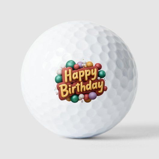 Alles Gute zum Geburtstag Golfball (Vorderseite)