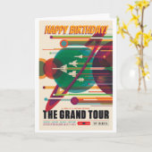 Alles Gute zum Geburtstag! Grand Tour Sonnensystem Karte (Gelbe Blume)