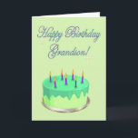 Alles Gute zum Geburtstag Grandson Birthday cake w Karte<br><div class="desc">Viele weitere Designs in meinem Laden. Kontaktieren Sie mich,  um ein maßgeschneidertes Design für Sie zu haben!</div>