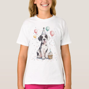 Alles Gute zum Geburtstag Great Dane Welpen Cupcak T-Shirt