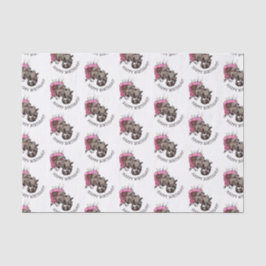 Alles Gute zum Geburtstag! Greedy Raccoon Cake Car Seidenpapier