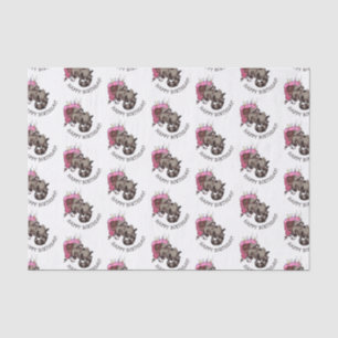 Alles Gute zum Geburtstag! Greedy Raccoon Cake Car Seidenpapier