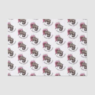 Alles Gute zum Geburtstag! Greedy Raccoon Cake Car Seidenpapier