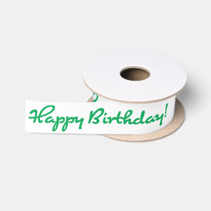 Alles Gute zum Geburtstag! Green Lässig Medium Scr Satinband