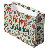 Alles Gute zum Geburtstag! Große Geschenktüte (Vorderseite Schrägansicht)