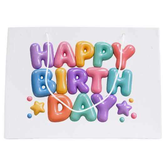 Alles Gute zum Geburtstag Große Geschenktüte (Vorderseite)