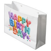 Alles Gute zum Geburtstag Große Geschenktüte (Vorderseite Schrägansicht)