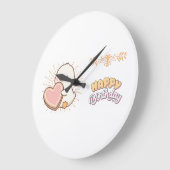 ALLES GUTE ZUM GEBURTSTAG GROßE WANDUHR (Winkel)