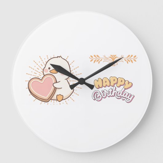 ALLES GUTE ZUM GEBURTSTAG GROßE WANDUHR (Vorderseite)