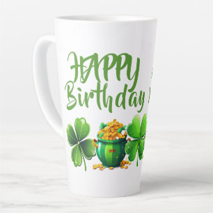 Alles Gute zum Geburtstag Grün Glückliches Irische Milchtasse