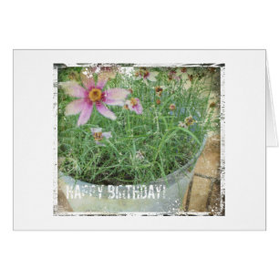 Alles Gute zum Geburtstag Grunge Blumen