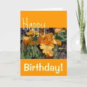 Alles Gute zum Geburtstag! Grußkarten Orange Iris Karte