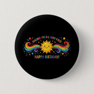 Alles Gute zum Geburtstag Gute Vibes Regenbogen So Button
