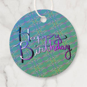 "Alles Gute zum Geburtstag!" Handgeschriebener Reg Geschenkanhänger