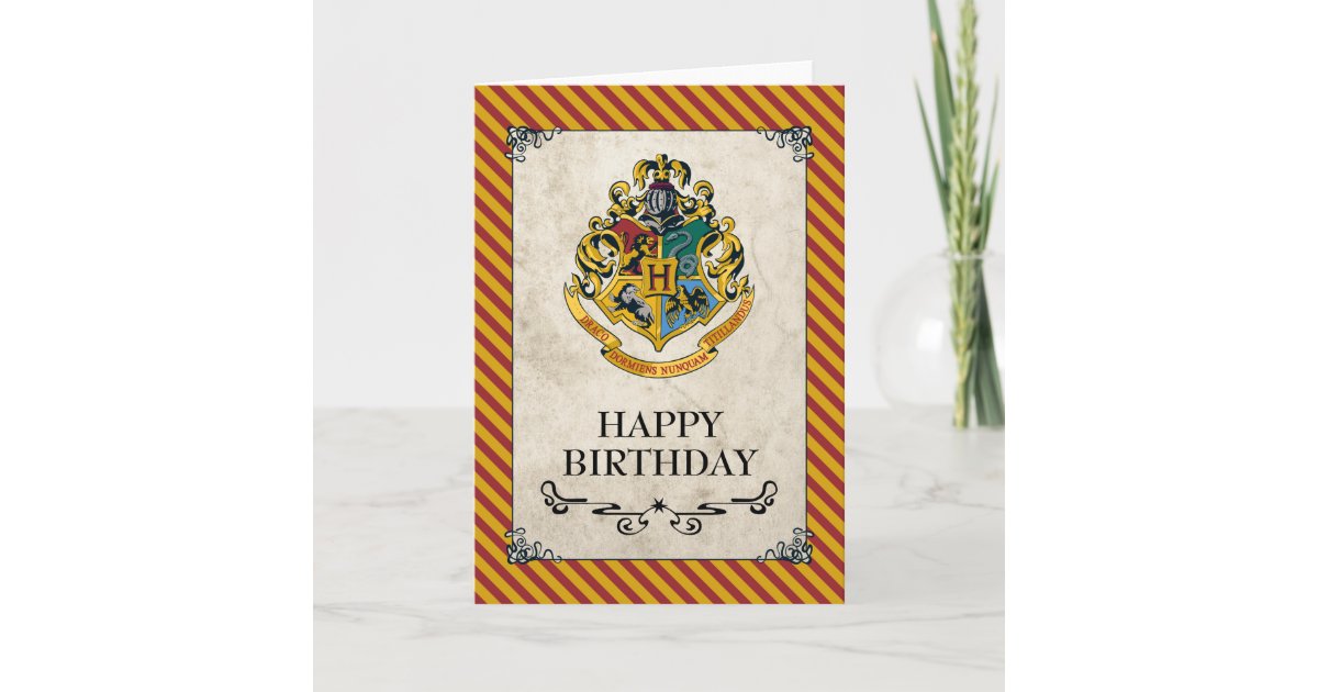 Alles Gute Zum Geburtstag Harry Potters Hogwarts Karte Zazzlede 0602