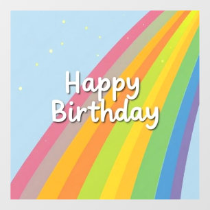 Alles Gute zum Geburtstag Helle & Bunte Regenbogen Fensteraufkleber