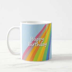 Alles Gute zum Geburtstag Helle & Bunte Regenbogen Kaffeetasse