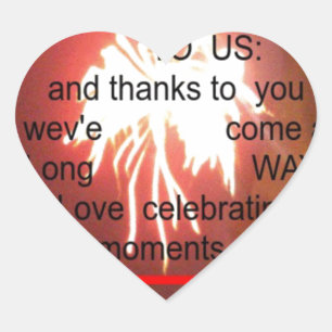 Alles Gute zum Geburtstag Herz-Aufkleber