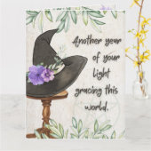 Alles Gute zum Geburtstag, Hexe! Karte (Gelbe Blume)