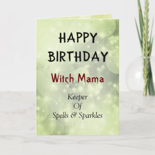 Alles Gute zum Geburtstag Hexen-Mama-Design Karte