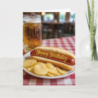 Alles Gute zum Geburtstag Hot Dog und Bier Humor