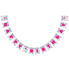 Alles Gute zum Geburtstag - Hot Pink/Personalize B Wimpelkette