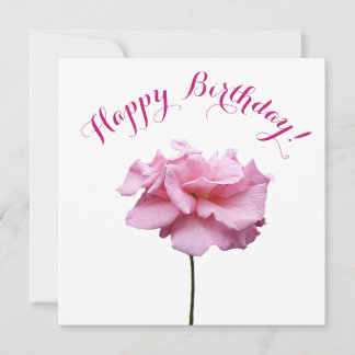 Alles Gute zum Geburtstag, hübsch rosa Rosa Rose, Feiertagskarte