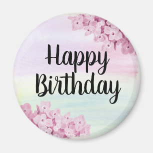 Alles Gute zum Geburtstag Hübsche Florale Vintage Magnet