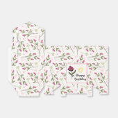 Alles Gute zum Geburtstag - Hübsche Wildblumen und Geschenkschachtel (Ungefaltet)