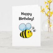 Alles Gute zum Geburtstag! (Hummelbiene) Karte (Gelbe Blume)